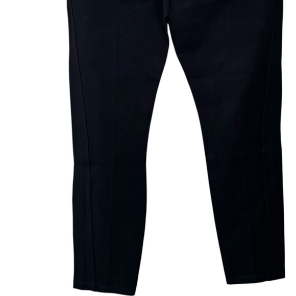 NEW Tahari Womens Slim Fit Pull-On Black Stretch Faux Pants Zip Detail Size M - Picture 6 of 11